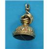 Image 1 : A Victorian gold plated and onyx fob seal, with chased decoration and 'knot' surmount...