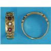 Image 1 : A late Victorian 18ct gold ring, gypsy set with a diamond and 2 rubies...