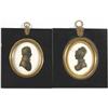 Image 1 : John Miers (1758-1821) two silhouettes painted on plaster, bronzed, Frederick Scheer, 1818 and Mr...