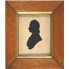 Image 1 : Victorian School painted silhouette, Profile of a gentleman, 4 x 3 ins. Maple framed....