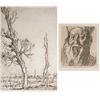 Image 1 : Sir Frank Brangwyn (1867-1956) unframed etching, 'Trees. Longpre No.1', F.A.S. 259, signed in pen...