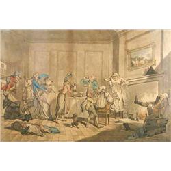 Lewis after Frederick George Byron set of 6 coloured aquatints, A Visit to a Convent near Amiens,...