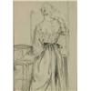Image 1 : Elinor Mary Monsell (Darwin) Exh.1899-1929. pencil, Gwen John sketching, rear view, leaf from ske...