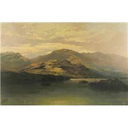 H. Bates unframed oil on canvas, Loch Fine near Isle of Bute, signed and dated 1898, 20 x 30 ins....