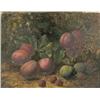 Image 1 : Attributed to Oliver Clare (1853-1927) oil on canvas, Still life of plums and raspberries, 8 x 10...
