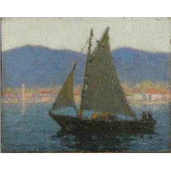 Tom Robertson (1850 - 1947) oil on board, 'A Syrian Coaster', signed, 8 x 10 ins....