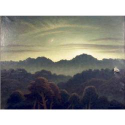 William H Clarkson (Exh. 1893-1940) oil on canvas, Moonlit landscape, signed, 29 x 36 ins....