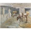 Image 1 : Charles Walther Simpson (1885-1971) watercolour, Cattle in a farmyard, signed and dated 1918, 19...