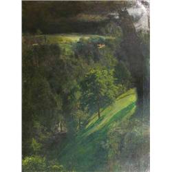 Marianne Harriette Robilliard (Exh. 1908-20) oil on canvas, 'A Passing Storm', This picture was t...