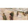 Image 1 : Carel Weight (1908-1997) oil on board, Figures on a beach, signed, 7.5 x 17 ins....