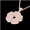 Image 1 : 0.80 CTW Micro Pave VS/SI Diamond Designer Necklace 14K Rose Gold - REF-69W6F - 22602