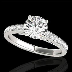 1.5 CTW H-SI/I Certified Diamond Solitaire Ring 10K White Gold - REF-245K5W - 34862