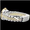 Image 4 : Rolex Ladies Two Tone 14K Gold/SS, Diam Dial & Diam/Ruby Bezel, Sapphire Crystal - REF-434H4W
