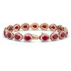 Image 2 : 21.69 CTW Ruby & Diamond Halo Bracelet 10K Rose Gold - REF-315K5W - 41094
