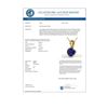 Image 3 : 2 CTW Sapphire Designer Inspired Solitaire Necklace 18K Yellow Gold - REF-24T5M - 22041