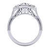 Image 4 : 1.05 CTW VS/SI Diamond Solitaire Art Deco 3 Stone Ring 18K White Gold - REF-200Y2K - 37100