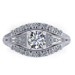 1.50 CTW Solitaire Certified VS/SI Diamond Ring 14K White Gold - REF-232A2X - 38547