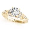 0.75 CTW Certified VS/SI Diamond Solitaire Antique Ring 18K Yellow Gold - REF-133K3W - 27305