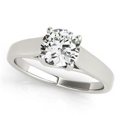 1 CTW Certified VS/SI Diamond Solitaire Ring 18K White Gold - REF-357Y3K - 28152