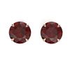 Image 1 : 4 CTW Garnet Designer Inspired Solitaire Stud Earrings 14K Rose Gold - REF-23F3N - 21822