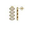 Image 2 : 5.92 CTW Marquise Diamond Designer Earrings 18K Yellow Gold - REF-1098A8X - 42838