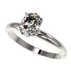 Image 1 : 1.25 CTW Certified VS/SI Quality Oval Diamond Solitaire Ring 10K White Gold - REF-370A8X - 32913
