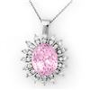 8.68 CTW Kunzite & Diamond Necklace 18K White Gold - REF-150W9F - 10345