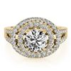 1.75 CTW Certified VS/SI Diamond Solitaire Halo Ring 18K Yellow Gold - REF-438N4Y - 26927