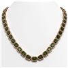 60.49 CTW Tourmaline & Diamond Halo Necklace 10K Rose Gold - REF-928H2A - 41352
