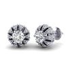 Image 2 : 2.01 CTW VS/SI Diamond Art Deco Micro Pave Stud Earrings 18K White Gold - REF-272W8F - 36995