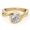 Image 1 : 0.9 CTW Certified VS/SI Diamond Solitaire Ring 18K Yellow Gold - REF-206X8T - 27455