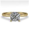 Image 1 : 1.03 CTW Cushion Cut VS/SI Diamond Engagement Designer Ring 18K Yellow Gold - REF-285M2H - 32431