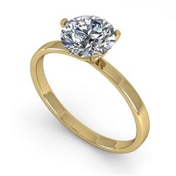 0.50 CTW Certified VS/SI Diamond Engagement Ring Martini 14K Yellow Gold - REF-69K2W - 38324