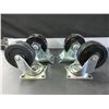 Image 1 : Set of 4 New 3 inch Castors / 2 are Swivel