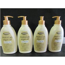 Lot of 4 New Hydrating Moroccan Argan Oil Lotion / 12 fl oz pump