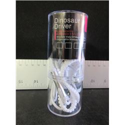 New Dinosaur Driver Zipper Headphones / White