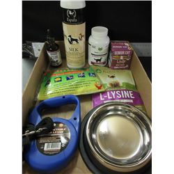 Flat of Pet Supplys / Shampoo / Cat Licks / Retractible Leash and more