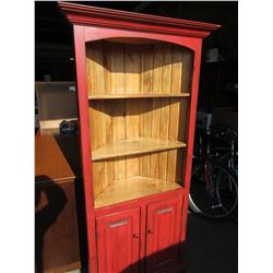 Corner Hutch 28 x 70 x 12 inch deep  2 door / 3 shelf / Pine / NO SHIPPING