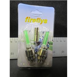 Set of 4 New Fireflies / LED Valve Stem Lights with motion sensor shut off