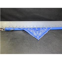 New Bandana Dog Collar with sewn in Bandana for Large Dogs / Blue