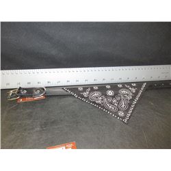 New Bandana Dog Collar with sewn in Bandana for Large Dogs / Black