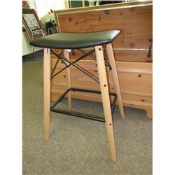 New wood leg Bar stool with Metal accents