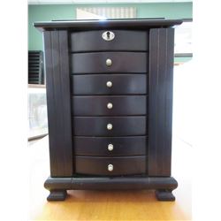 Large High Quality Jewlery Box with Key / 6 drawer and both sides open