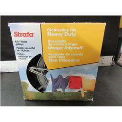 New Strata Clothsline Kit / all rust proof  / 150ft line & 6.5" pulley's