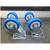 Image 1 : 4 New 2 inch Swivel Castors