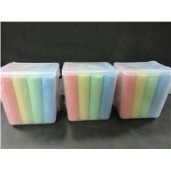 3 New Jumbo SideWalk Chalk / 3 cases with 12 per case Multi Color