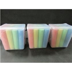 3 New Jumbo SideWalk Chalk / 3 cases with 12 per case Multi Color
