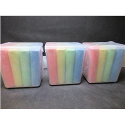 3 New Jumbo SideWalk Chalk / 3 cases with 12 per case Multi Color