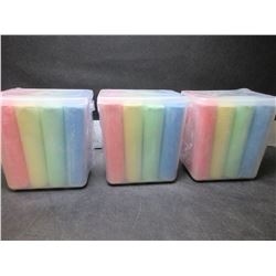 3 New Jumbo SideWalk Chalk / 3 cases with 12 per case Multi Color