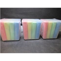 3 New Jumbo SideWalk Chalk / 3 cases with 12 per case Multi Color